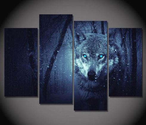 Tableau Loup Animal Totem